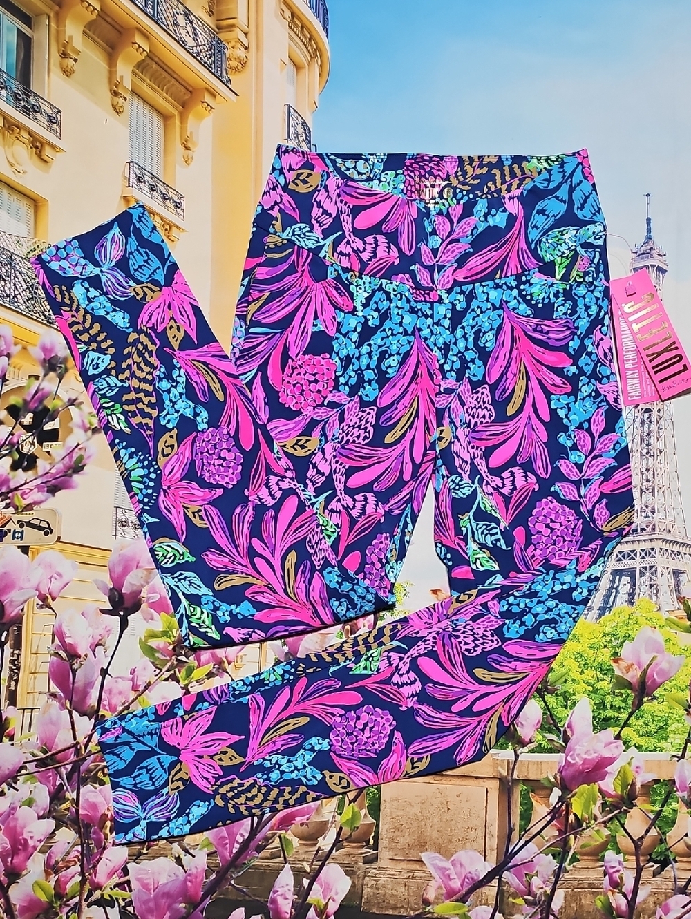 Lilly Pulitzer Luxletic Floral Pants Size 00 NWT